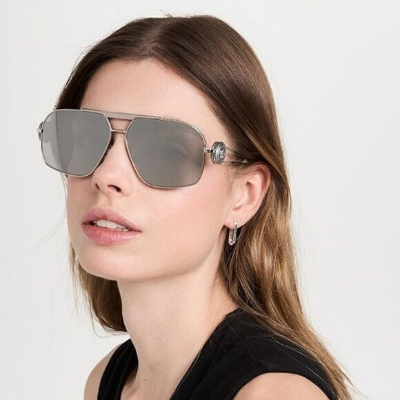 NEW Versace VE2269 100287 Gold Dark Grey Pilot Unisex Sunglasses VE 2269 main image 5